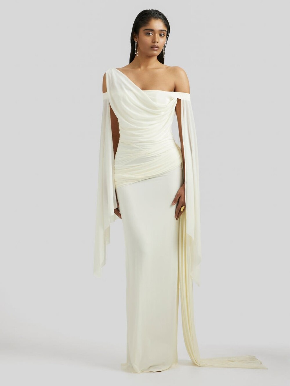 $420 DEME Cynthia Gown In Off Whitee Size Large/Small See Description